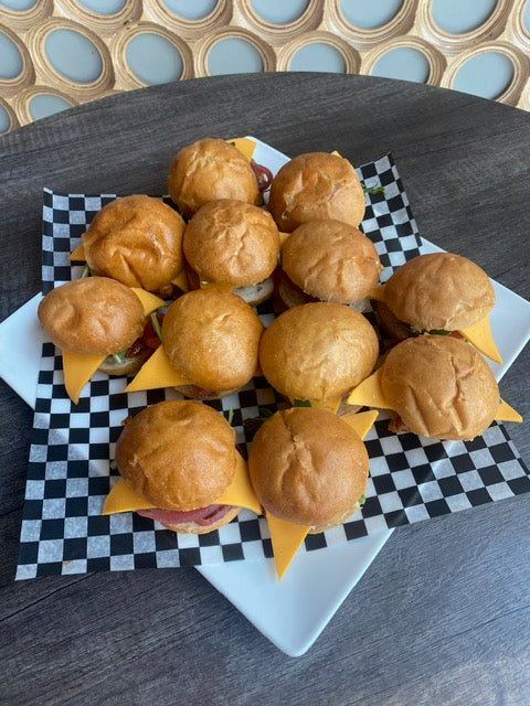 12 mini burgers au porc effilochés